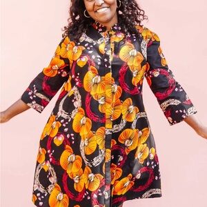 Zuri Kenya Cotton Button-Up Shirt / Dress